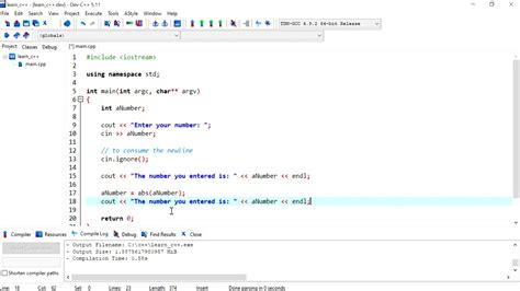 C++ <cmath> abs() Function .